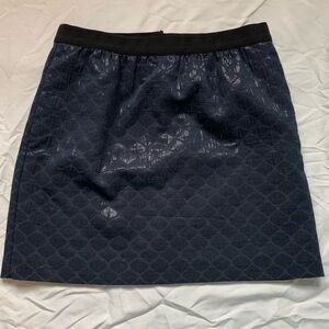 Ann Taylor Loft Blue Metallic Mini Skirt